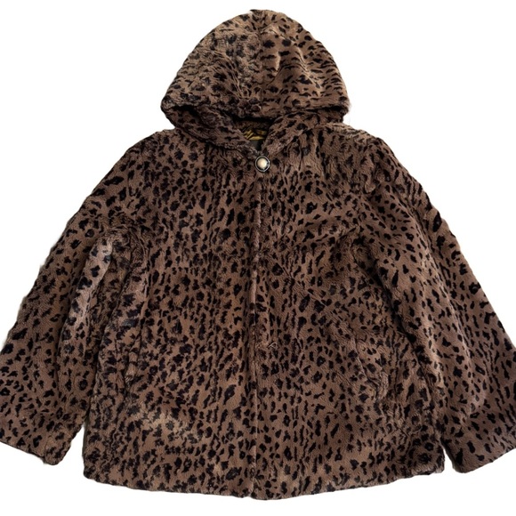 Dennis Basso Brown and Black Puffer Jacket - Picture 1 of 8